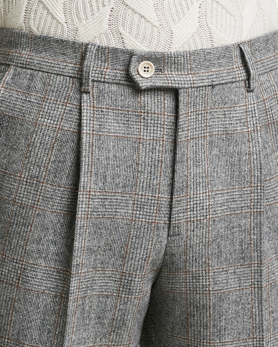 Herre | Dresser | Brunello Cucinelli | Prince Of Wales Flannel Suit Grey Melange