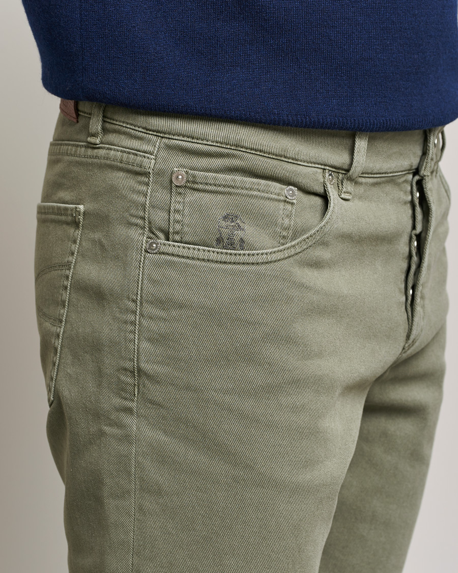 Herre | Bukser | Brunello Cucinelli | Slim Fit 5-Pocket Pants Military