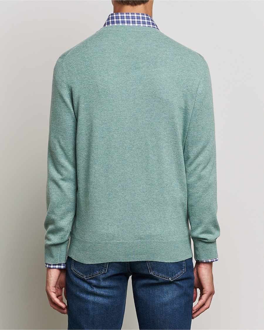 Herre | Gensere | Brunello Cucinelli | 2 Ply Cashmere Pullover Emerald Green