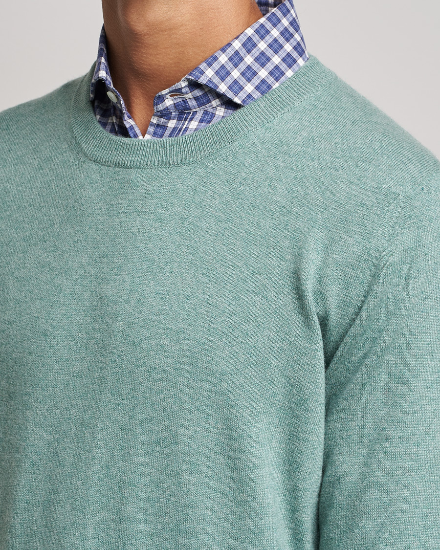 Herre | Gensere | Brunello Cucinelli | 2 Ply Cashmere Pullover Emerald Green