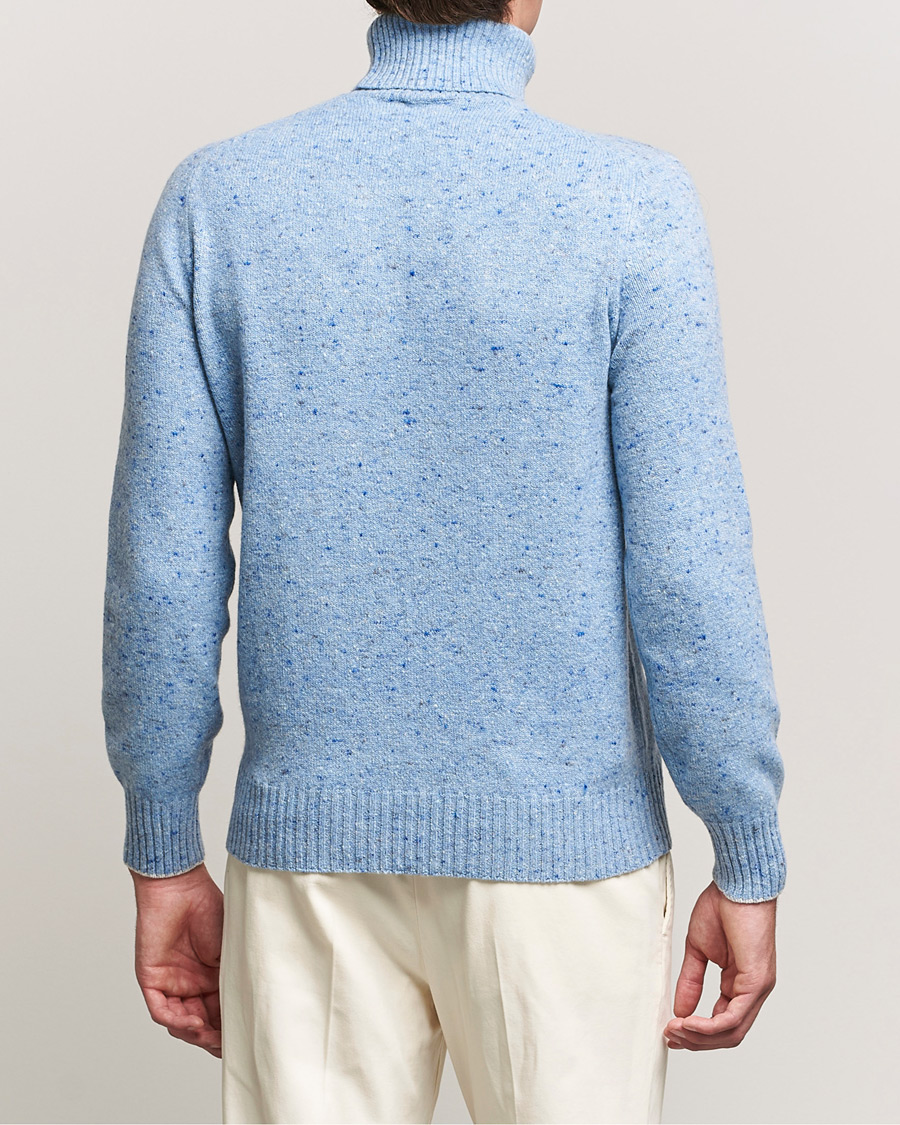 Herre | Gensere | Brunello Cucinelli | Cashmere Blend Rollneck Light Blue
