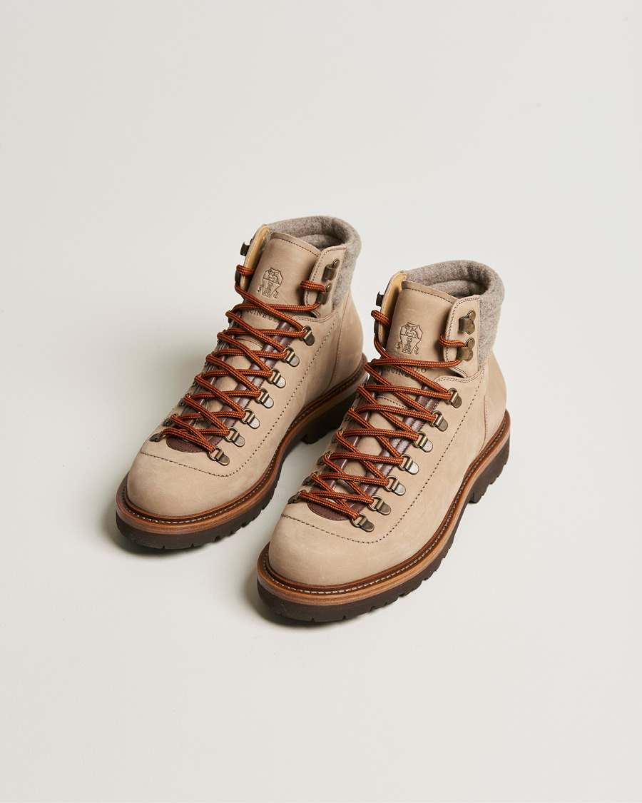 Herre | Brunello Cucinelli Hiking Boot Stone Suede | Brunello Cucinelli | Hiking Boot Stone Suede