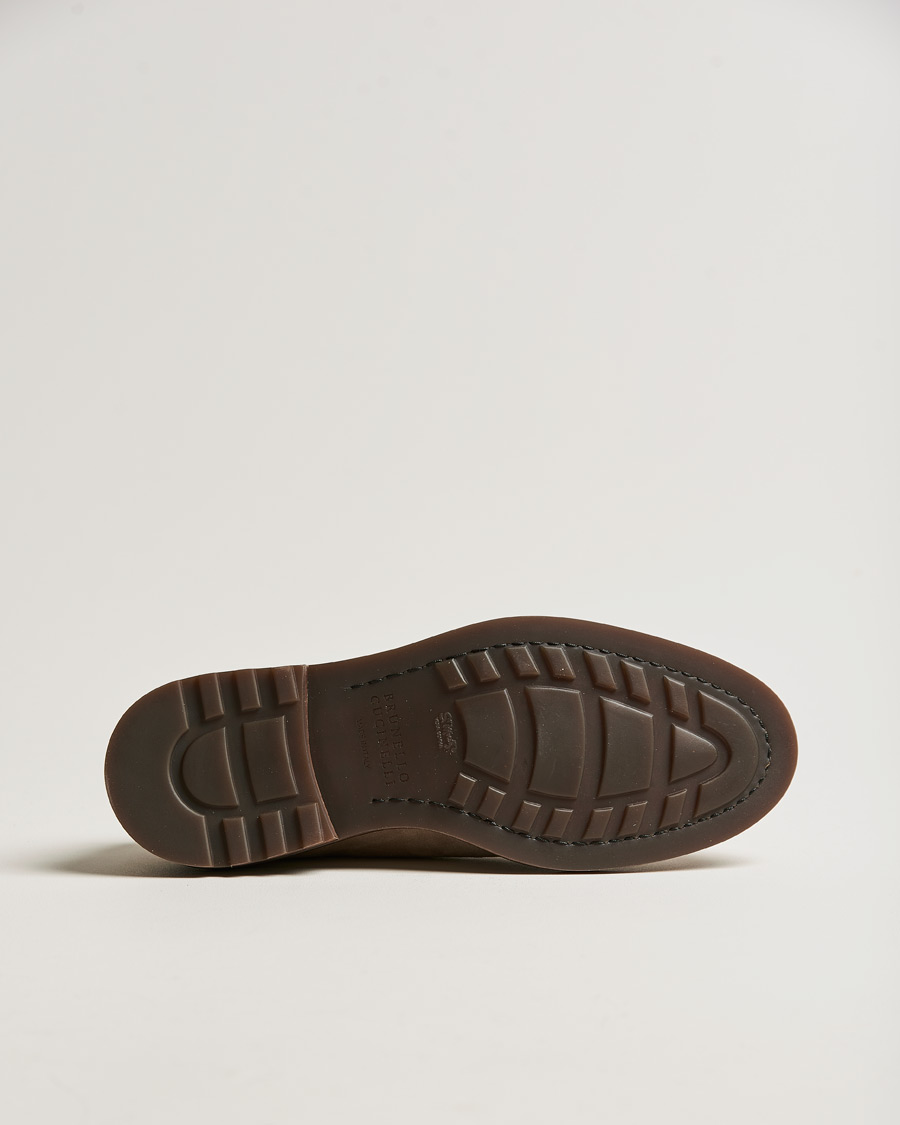 Herre | Brunello Cucinelli Plain Toe Derby Mud Suede | Brunello Cucinelli | Plain Toe Derby Mud Suede