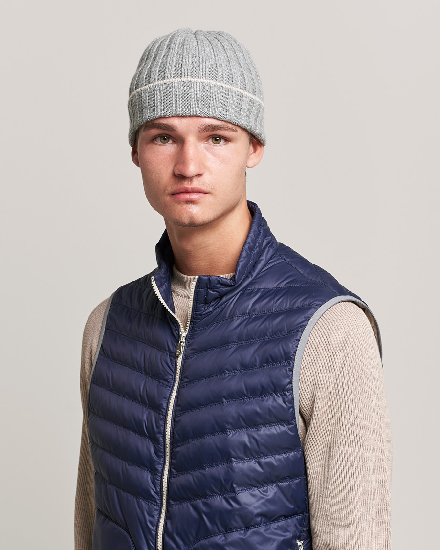 Herre | | Brunello Cucinelli | Cashmere Beanie Grey Melange