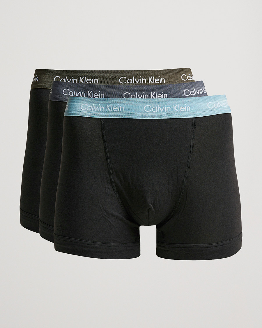 Herre | Undertøy | Calvin Klein | Cotton Stretch 3-Pack Trunk Grey/Light Grey/Olive
