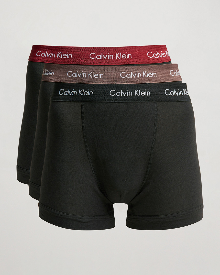 Herre | Underklær | Calvin Klein | Cotton Stretch 3-Pack Trunk Camel/Black/Red
