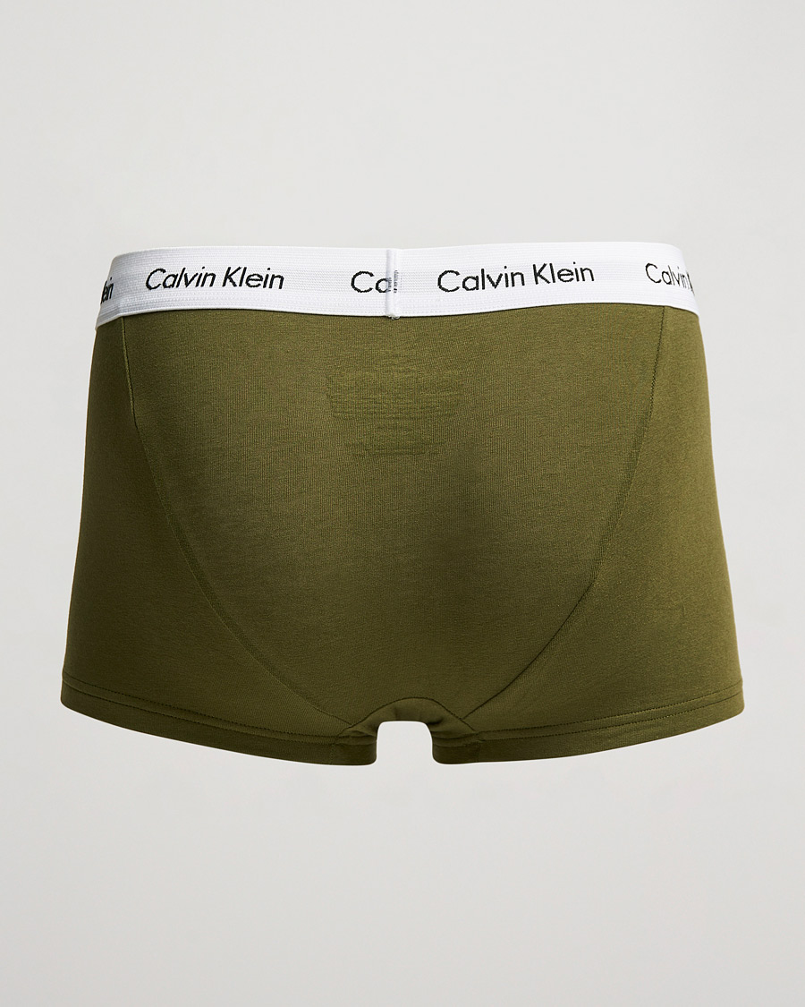 Herre |  | Calvin Klein | Cotton Stretch 3-Pack Low Rise Trunk Grey/Orange/Army