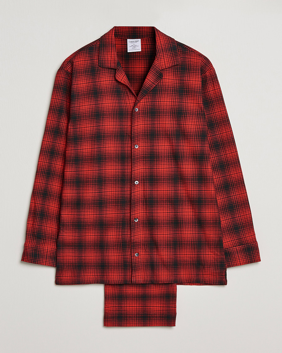 Herre | Pyjamaser og badekåper | Calvin Klein | Cotton Checked Pyajama Set Red/Black