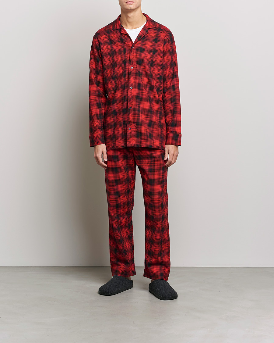 Herre | Pyjamaser og badekåper | Calvin Klein | Cotton Checked Pyajama Set Red/Black