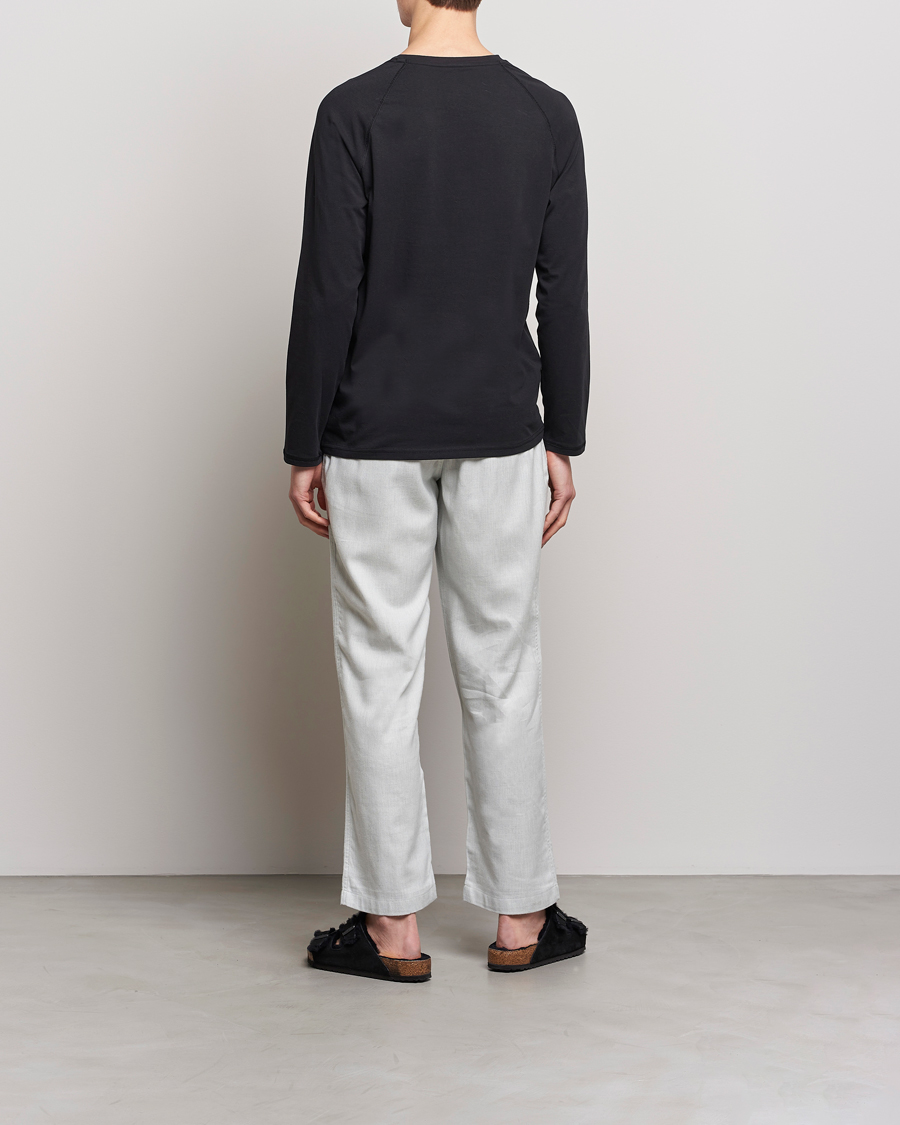 Herre | Pyjamaser & Badekåper | Calvin Klein | Logo Long Sleeve Pyjama Set Black/White
