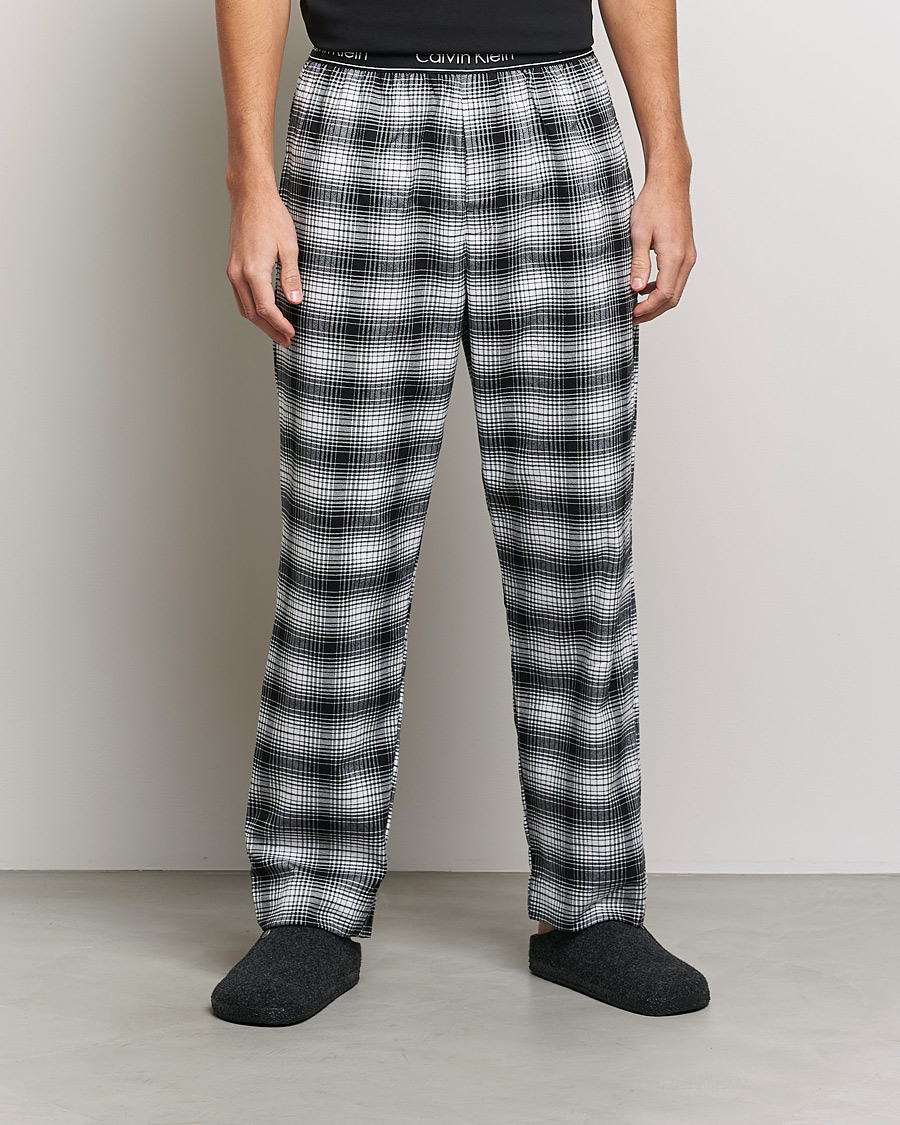 Herre | Pyjamaser og badekåper | Calvin Klein | Brushed Cotton Checked Pyjama Pants Black/White