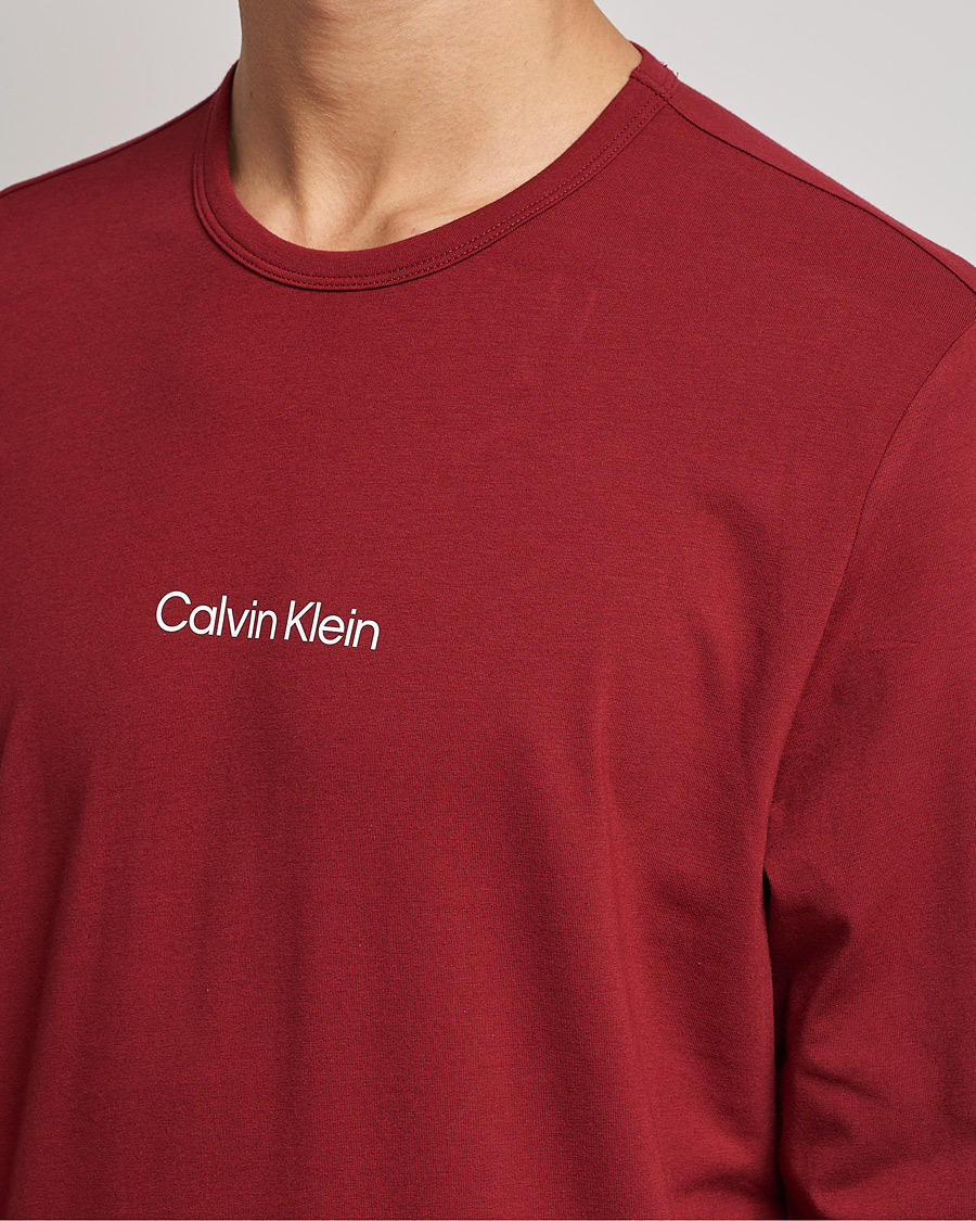 Herre | Pyjamaser og badekåper | Calvin Klein | Logo Long Sleeve Checked Pyjama Set Red
