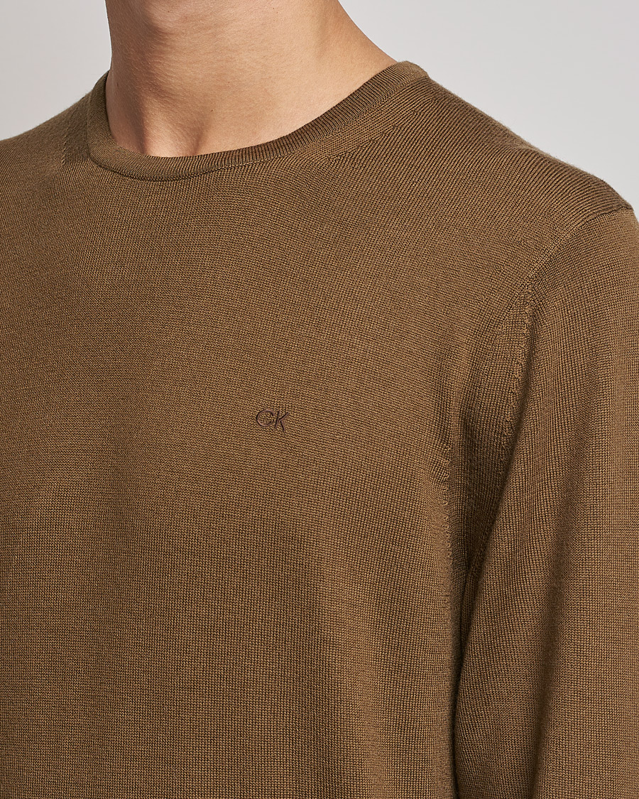 Herre | Gensere | Calvin Klein | Superior Wool Crew Neck Sweater Chester Brown