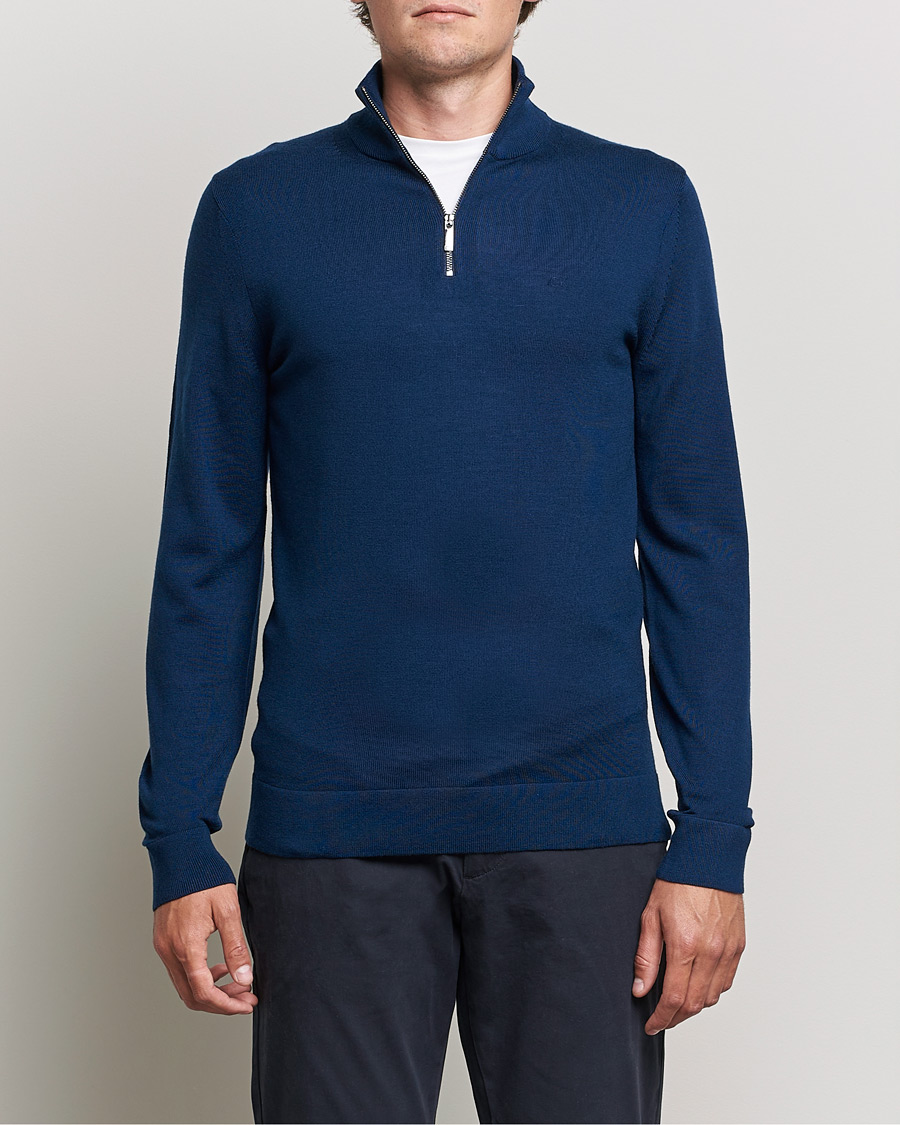 Herre | Gensere | Calvin Klein | Superior Wool Half Zip Sweater Navy