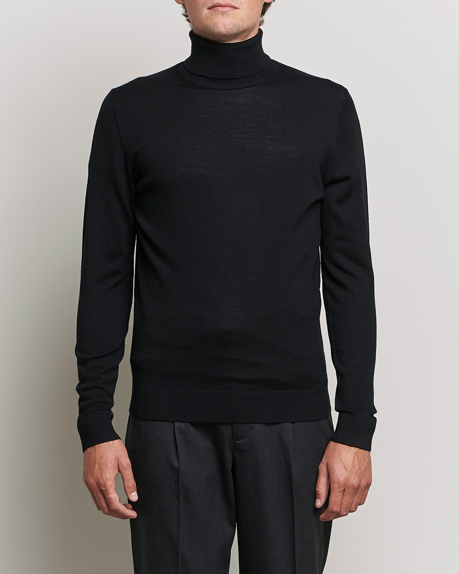 Herre | Gensere | Calvin Klein | Superior Wool Rollneck Black