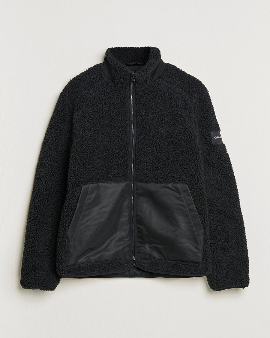 Herre | Gensere | Calvin Klein | Teddy Full Zip Sweater Black