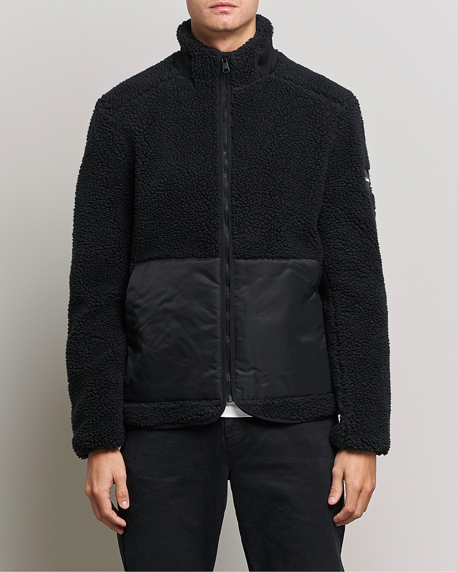 Herre | Fleecegensere | Calvin Klein | Teddy Full Zip Sweater Black