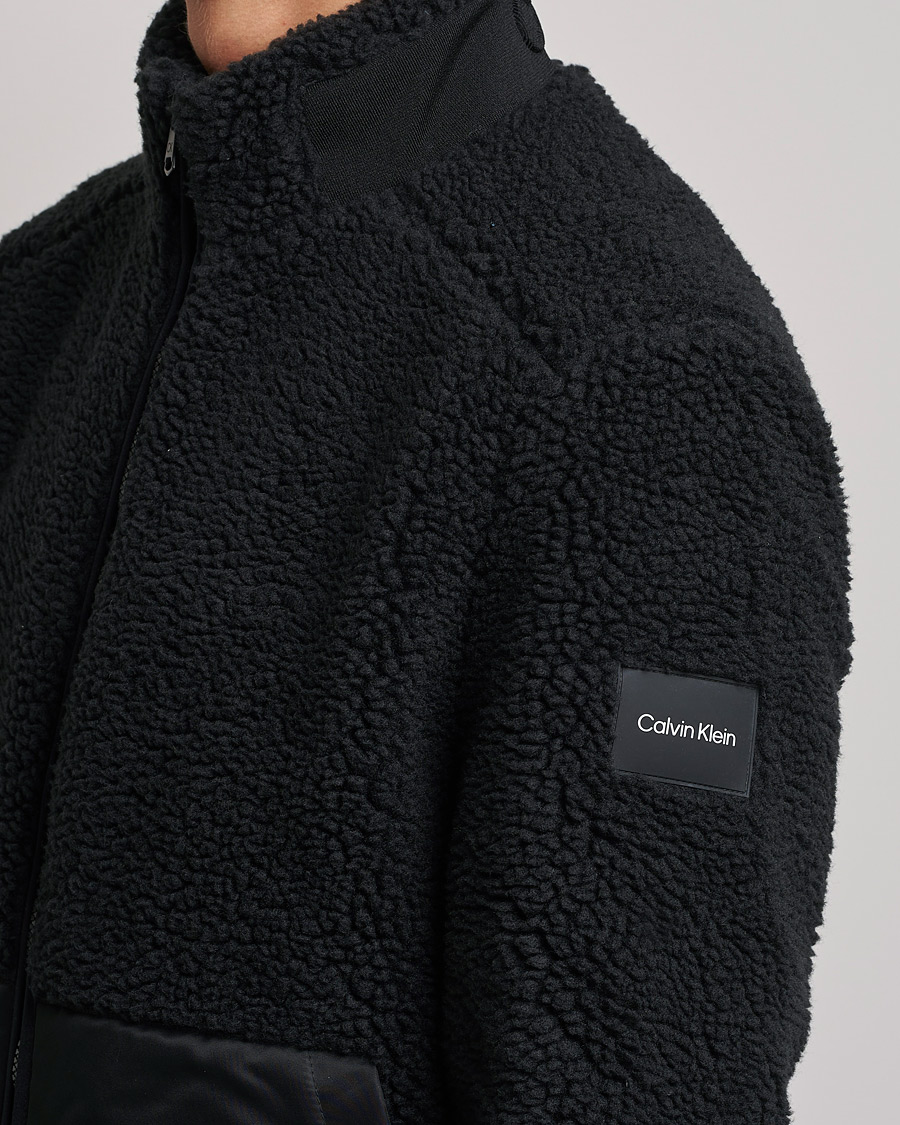 Herre | Gensere | Calvin Klein | Teddy Full Zip Sweater Black