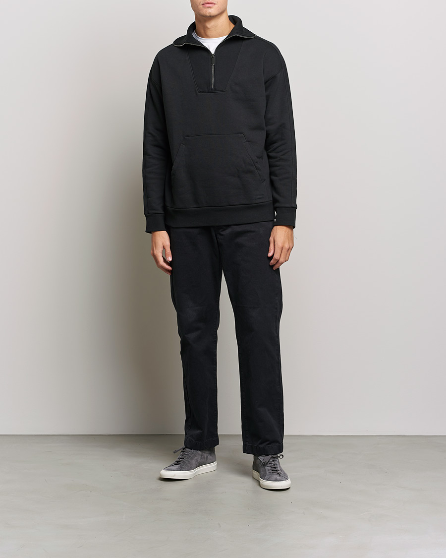 Herre | Gensere | Calvin Klein | Heavy Fleece Half Zip Sweater Black