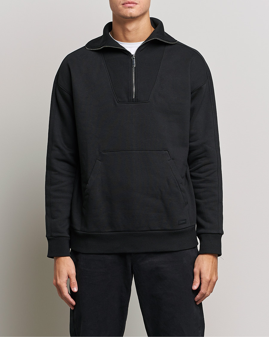 Herre | Calvin Klein | Calvin Klein | Heavy Fleece Half Zip Sweater Black