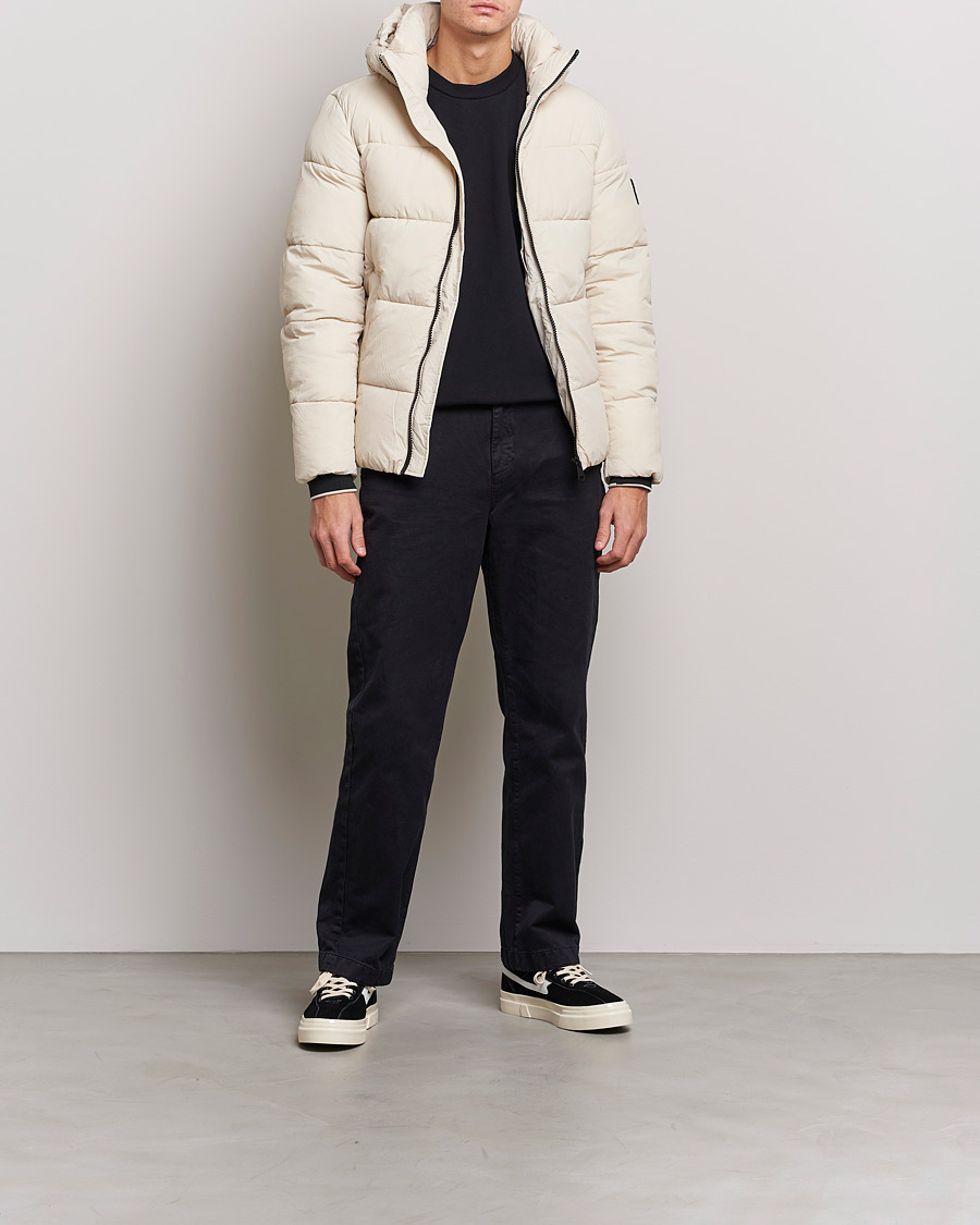 Herre | Jakker | Calvin Klein | Crinkle Nylon Puffer Jacket Stony Beige