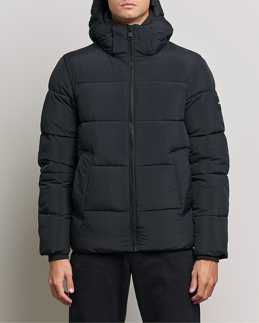 Herre | Calvin Klein | Calvin Klein | Crinkle Nylon Puffer Jacket Black