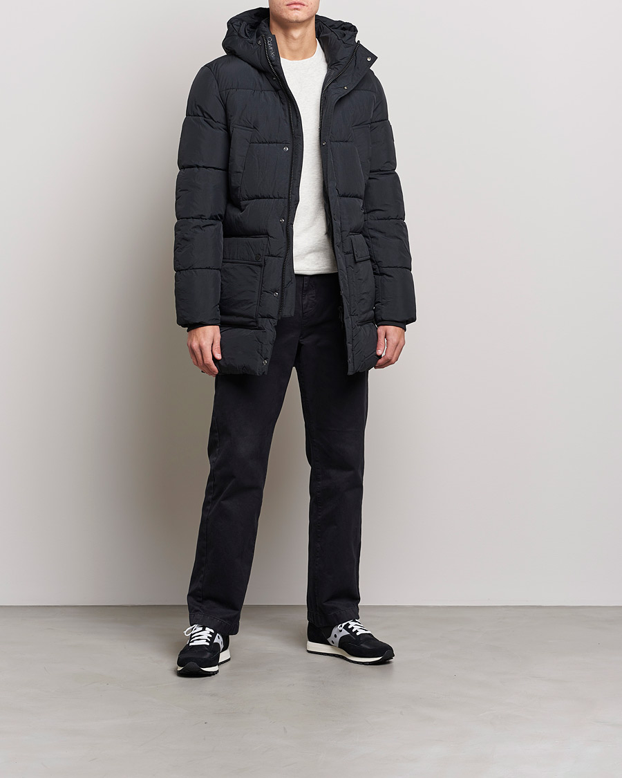 Herre | Jakker | Calvin Klein | Crinkle Nylon Long Puffer Jacker Black