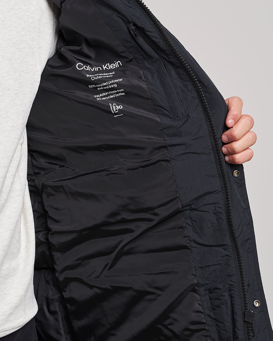 Herre | Jakker | Calvin Klein | Crinkle Nylon Long Puffer Jacker Black
