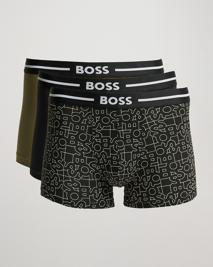 Herre | Undertøy | BOSS BLACK | BOSS 3-Pack Boxer Trunk Green/Multi/Black