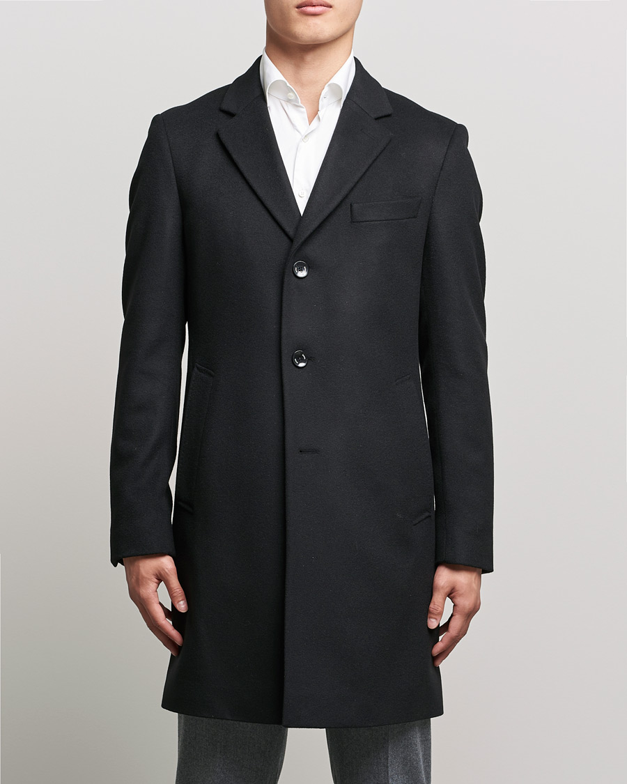 Herre | | BOSS | Hyde Wool/Cashmere Coat Black