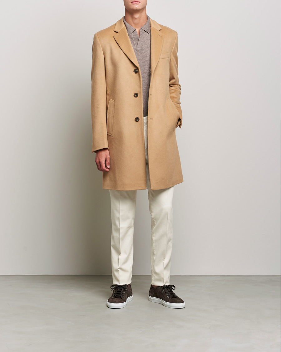 Herre | Jakker | BOSS BLACK | BOSS Hyde Wool/Cashmere Coat Medium Beige