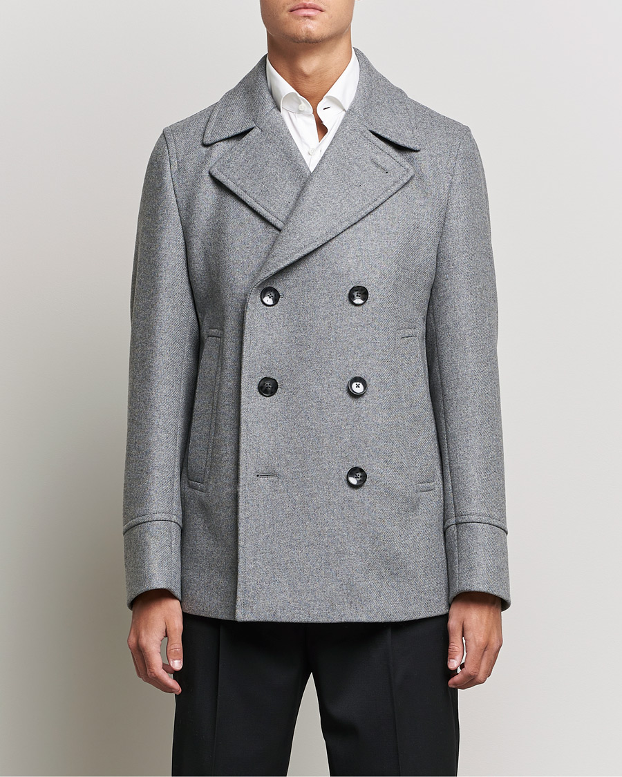 Herre | Jakker | BOSS BLACK | BOSS Hyde Peacoat Silver