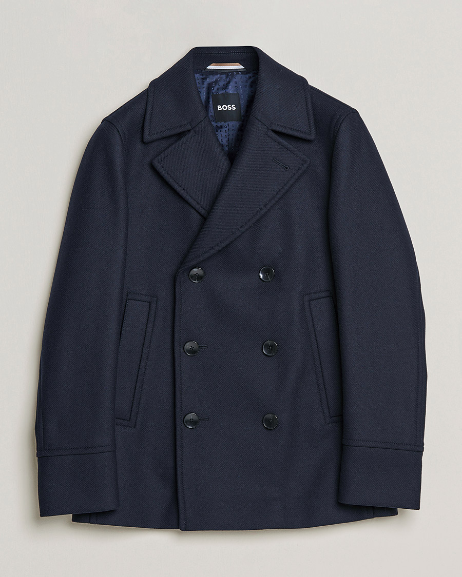 Herre | Jakker | BOSS BLACK | Hyde Peacoat Dark Blue