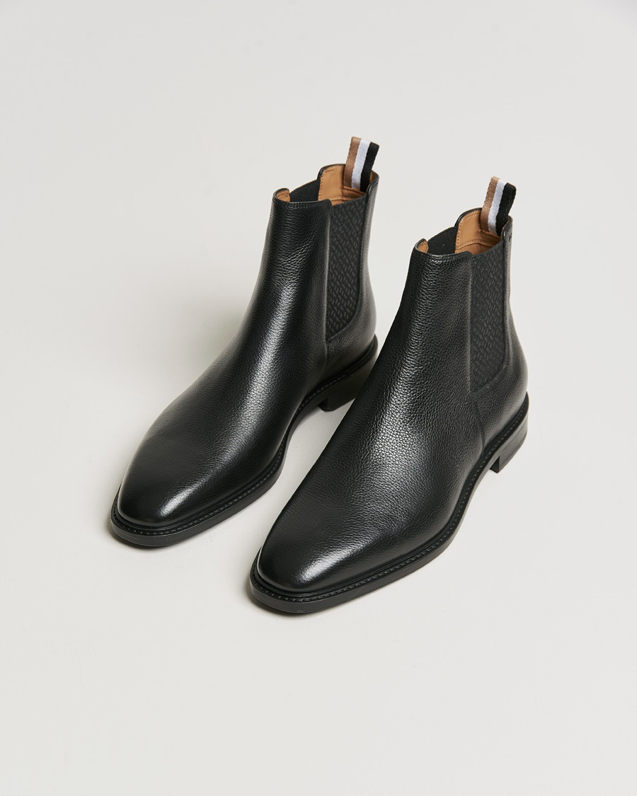 Herre | BOSS Lisbon Leather Chelsea Boots Black | BOSS BLACK | BOSS Lisbon Leather Chelsea Boots Black