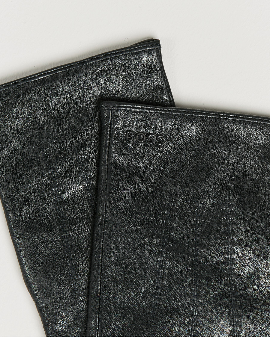 Herre | Hainz Leather Gloves Black | BOSS BLACK | Hainz Leather Gloves Black