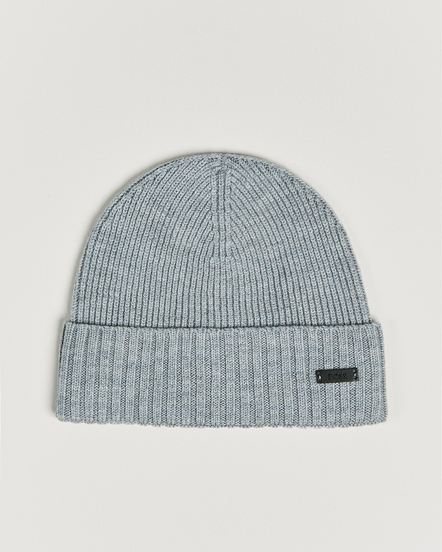 Herre | Fati Beanie Silver | BOSS BLACK | Fati Beanie Silver