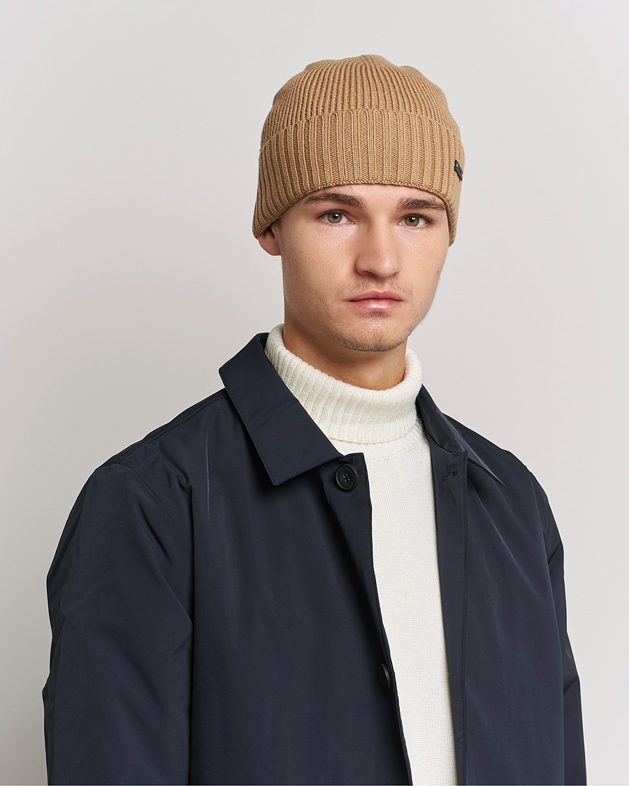Herre | Fati Beanie Medium Beige | BOSS BLACK | Fati Beanie Medium Beige