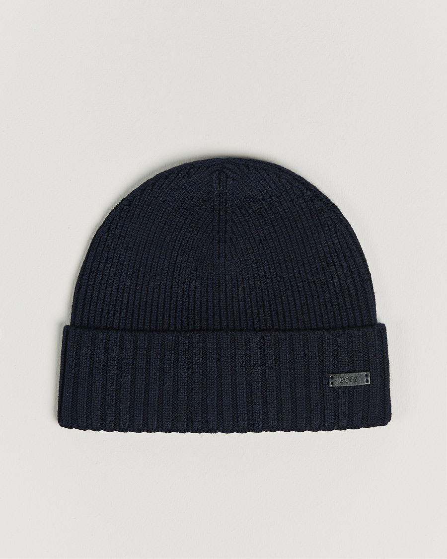 Herre | BOSS Fati Beanie Dark Blue | BOSS BLACK | BOSS Fati Beanie Dark Blue