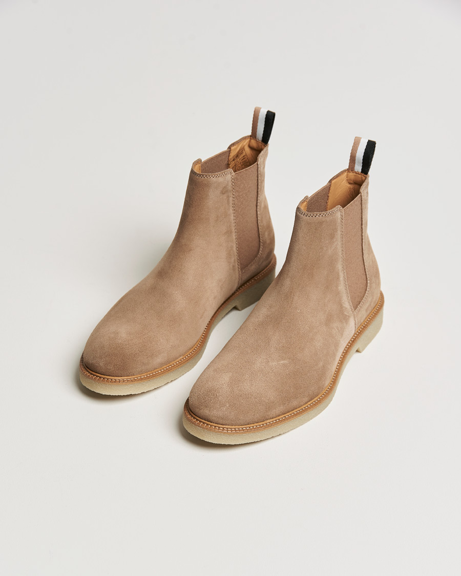 Herre | BOSS Tunley Suede Chelsea Boots Light Beige | BOSS BLACK | BOSS Tunley Suede Chelsea Boots Light Beige