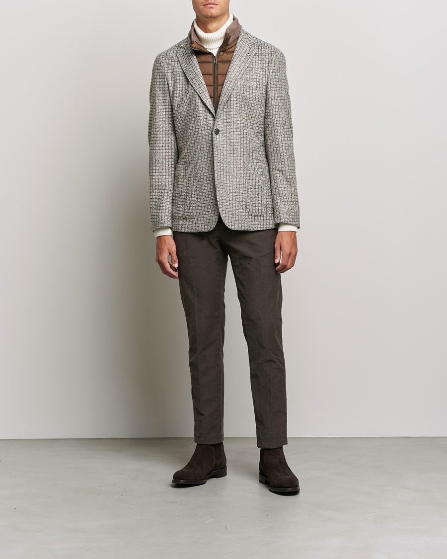 Herre | | BOSS | Hanry Wool Checked Patch Pocket Blazer Silver