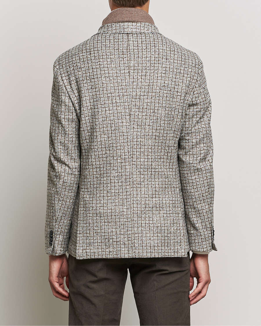 Herre | Dressjakker | BOSS BLACK | Hanry Wool Checked Patch Pocket Blazer Silver