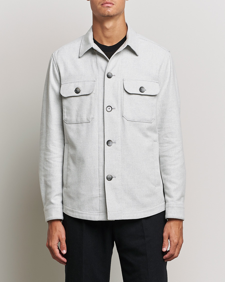 Herre | Skjorter | BOSS BLACK | Carper Overshirt Open Grey