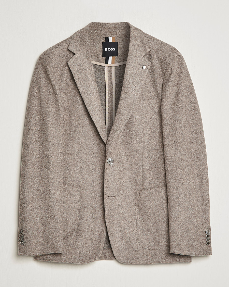 Herre | Dressjakker | BOSS BLACK | BOSS Hanry Wool Patch Pocket Blazer Medium Beige