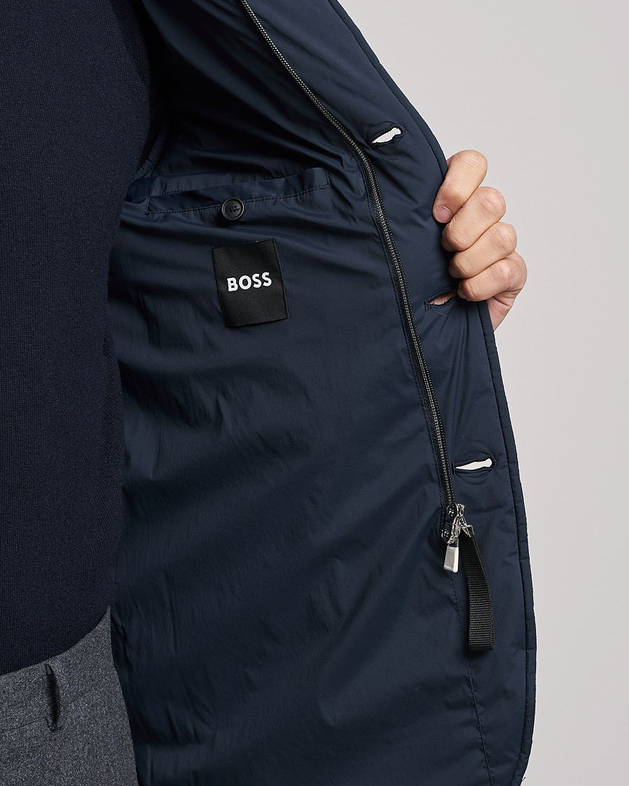 Herre | Jakker | BOSS BLACK | Hanry Padded Blazer Jacket Dark Blue