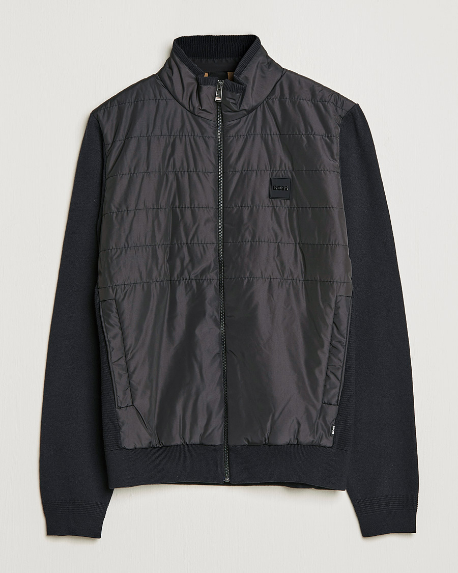 Herre | Gensere | BOSS BLACK | BOSS Lavando Hybrid Full Zip Black