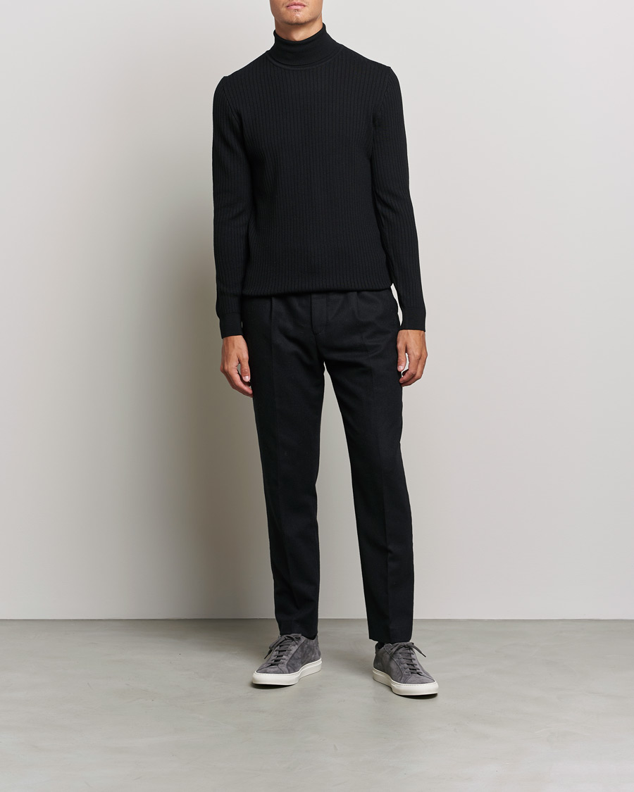 Herre | Gensere | BOSS BLACK | Lanerio Chunky Structured Polo Black