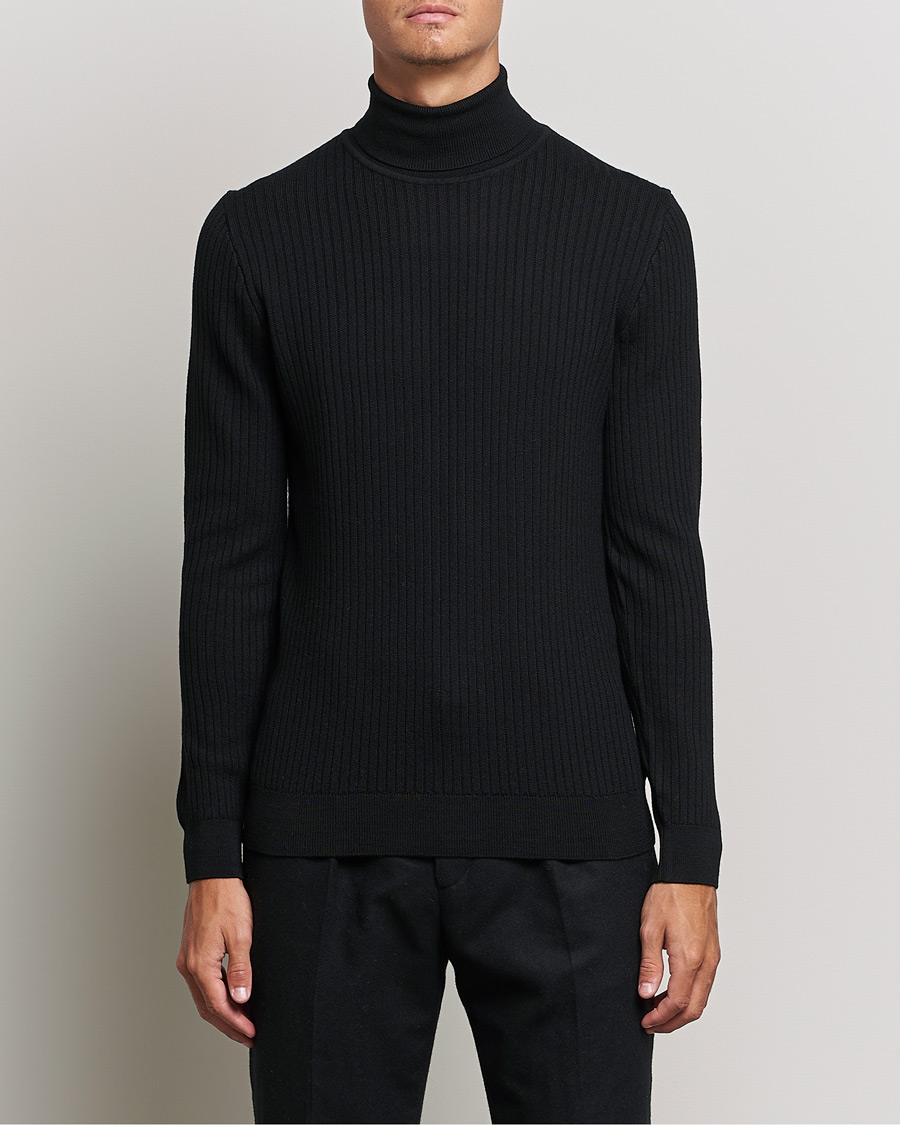 Herre | Pologensere | BOSS BLACK | Lanerio Chunky Structured Polo Black