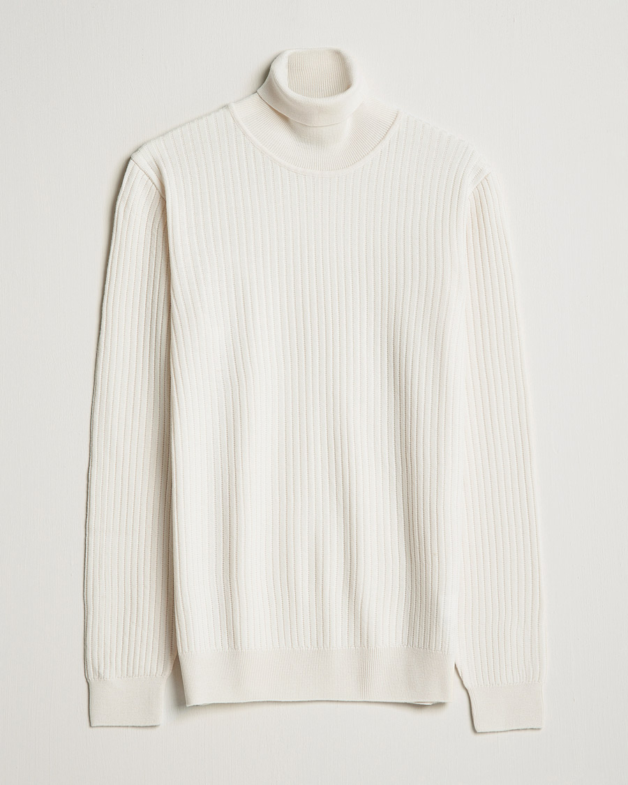 Herre | Gensere | BOSS BLACK | Lanerio Chunky Structured Polo Open White