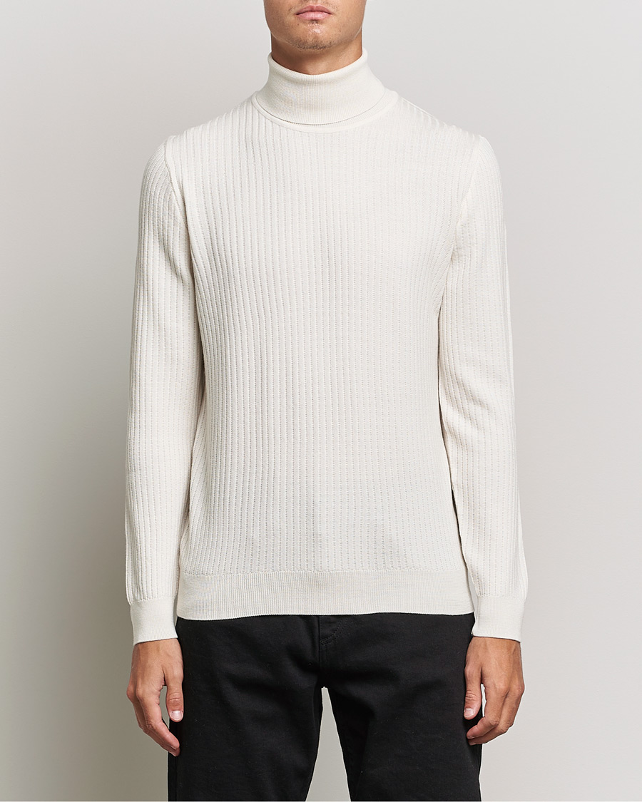 Herre | Gensere | BOSS BLACK | Lanerio Chunky Structured Polo Open White
