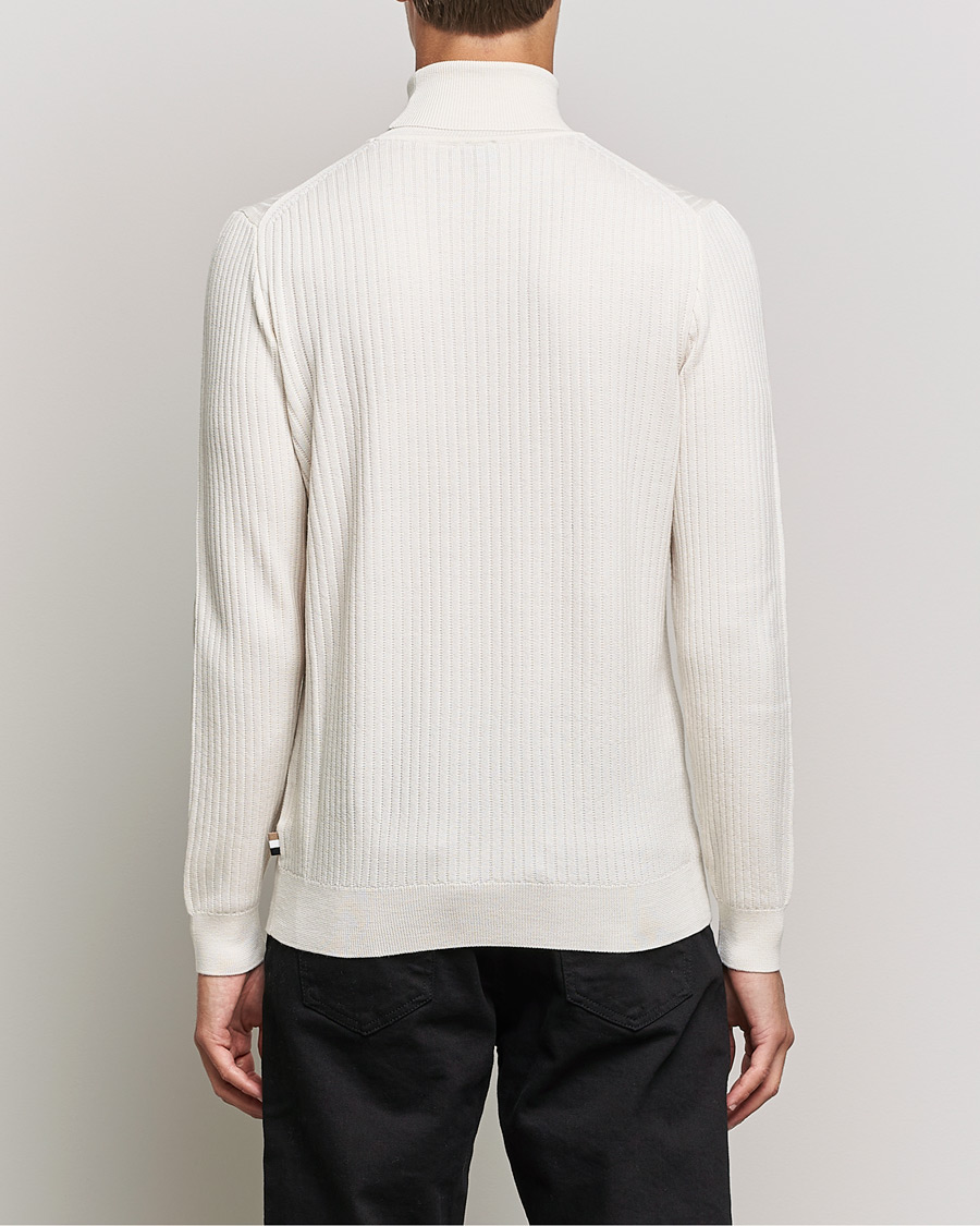 Herre | Gensere | BOSS BLACK | Lanerio Chunky Structured Polo Open White